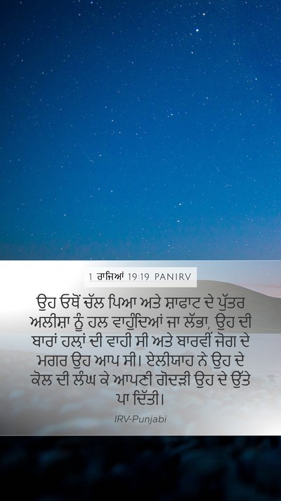 1 ਰਾਜਿਆਂ 19:19 PANIRV Bible Verse Image
