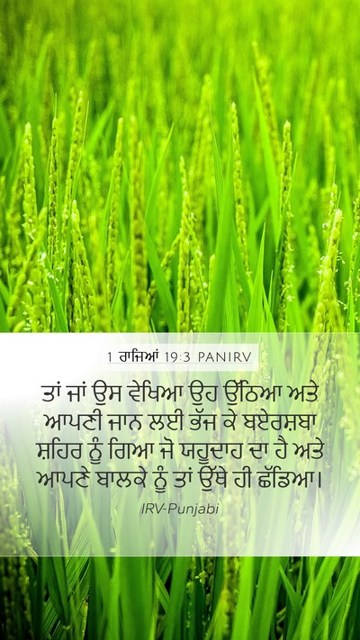 1 ਰਾਜਿਆਂ 19:3 PANIRV Bible Verse Image