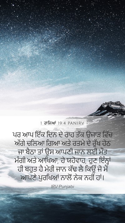 1 ਰਾਜਿਆਂ 19:4 PANIRV Bible Verse Image