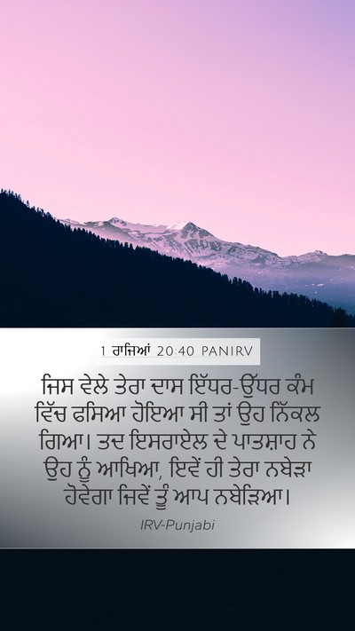 1 ਰਾਜਿਆਂ 20:40 PANIRV Bible Verse Image