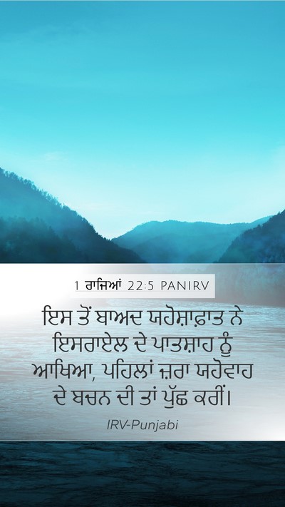 1 ਰਾਜਿਆਂ 22:5 PANIRV Bible Verse Image