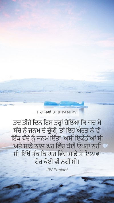 1 ਰਾਜਿਆਂ 3:18 PANIRV Mobile Phone Wallpaper - ਤਦ ਤੀਜੇ ਦਿਨ ਇਸ - Mobile Bible Verse Wallpaper