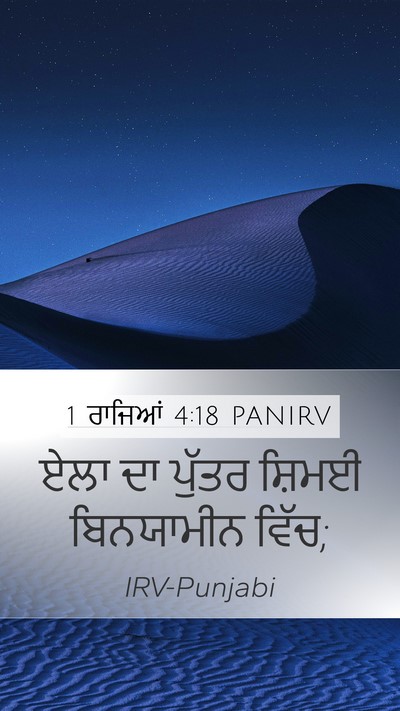 1 ਰਾਜਿਆਂ 4:18 PANIRV Bible Verse Image