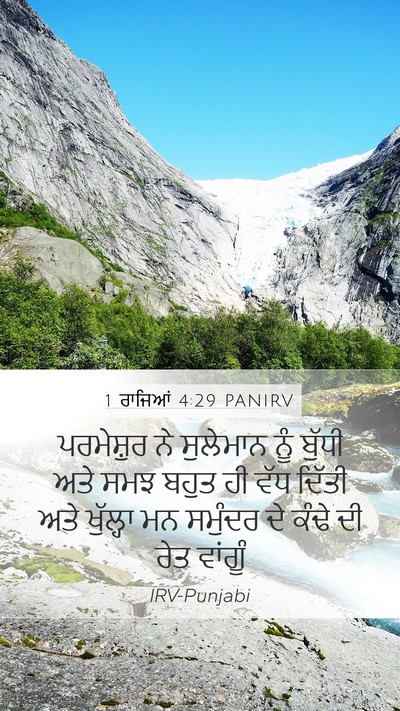 1 ਰਾਜਿਆਂ 4:29 PANIRV Bible Verse Image