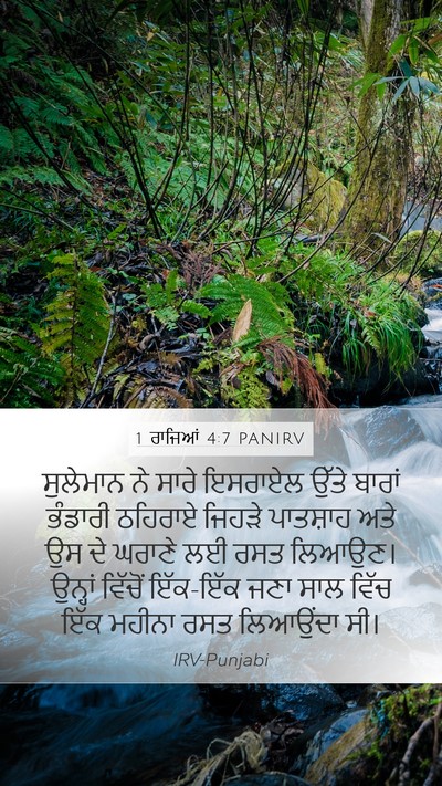 1 ਰਾਜਿਆਂ 4:7 PANIRV Bible Verse Image