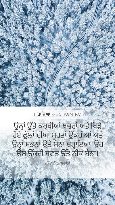 1 ਰਾਜਿਆਂ 6:35 PANIRV Bible Verse Image