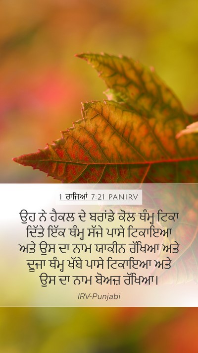 1 ਰਾਜਿਆਂ 7:21 PANIRV Bible Verse Image