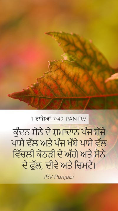1 ਰਾਜਿਆਂ 7:49 PANIRV Bible Verse Image