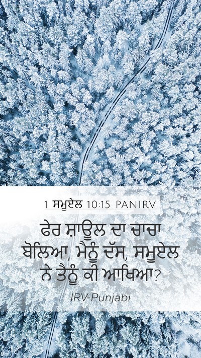 1 ਸਮੂਏਲ 10:15 PANIRV Mobile Phone Wallpaper - ਫੇਰ ਸ਼ਾਊਲ ਦਾ ਚਾਚਾ - Mobile Bible Verse Wallpaper