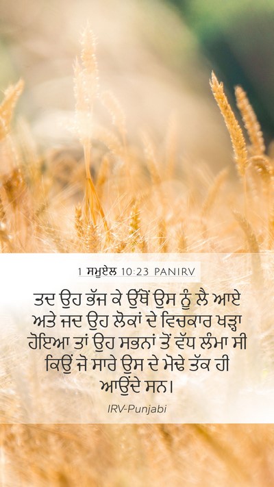 1 ਸਮੂਏਲ 10:23 PANIRV Mobile Phone Wallpaper - ਤਦ ਉਹ ਭੱਜ ਕੇ ਉੱਥੋਂ - Mobile Bible Verse Wallpaper