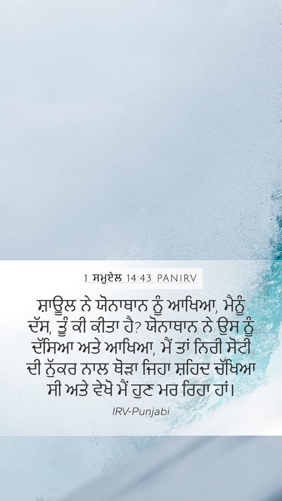 1 ਸਮੂਏਲ 14:43 PANIRV Bible Verse Image