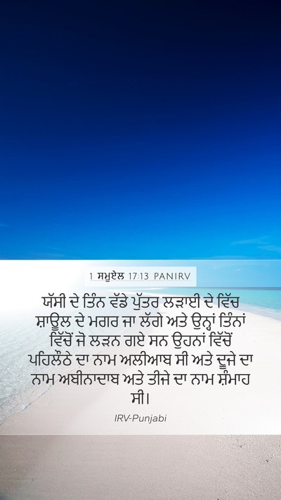 1 ਸਮੂਏਲ 17:13 PANIRV Bible Verse Image