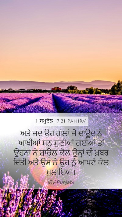 1 ਸਮੂਏਲ 17:31 PANIRV Mobile Phone Wallpaper - ਅਤੇ ਜਦ ਉਹ ਗੱਲਾਂ ਜੋ - Mobile Bible Verse Wallpaper