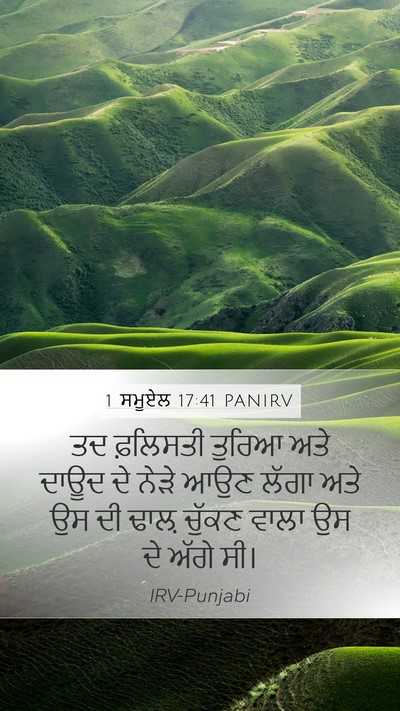 1 ਸਮੂਏਲ 17:41 PANIRV Bible Verse Image