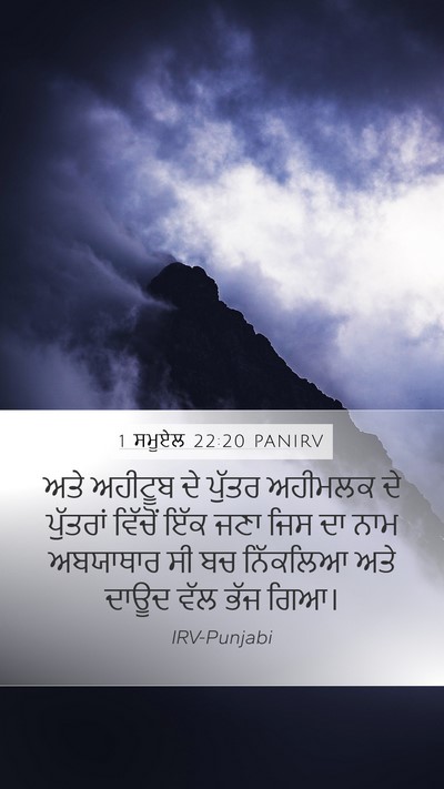 1 ਸਮੂਏਲ 22:20 PANIRV Bible Verse Image