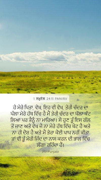 1 ਸਮੂਏਲ 24:11 PANIRV Bible Verse Image