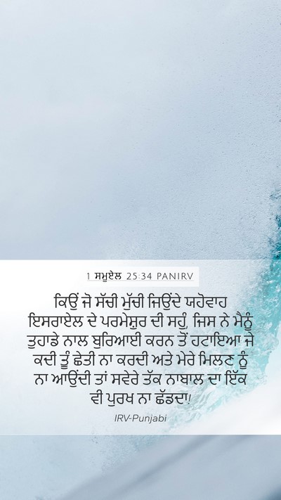 1 ਸਮੂਏਲ 25:34 PANIRV Bible Verse Image