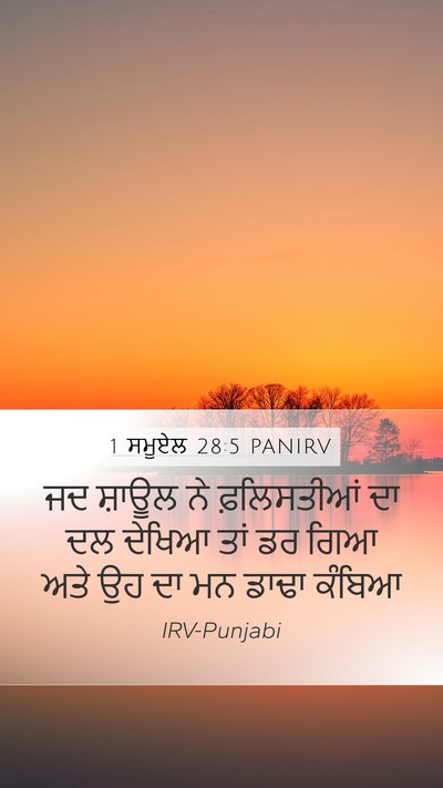 1 ਸਮੂਏਲ 28:5 PANIRV Mobile Phone Wallpaper - ਜਦ ਸ਼ਾਊਲ ਨੇ - Mobile Bible Verse Wallpaper