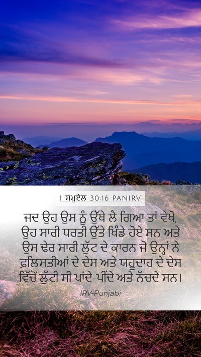 1 ਸਮੂਏਲ 30:16 PANIRV Bible Verse Image