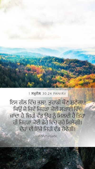 1 ਸਮੂਏਲ 30:24 PANIRV Bible Verse Image