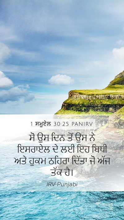 1 ਸਮੂਏਲ 30:25 PANIRV Bible Verse Image