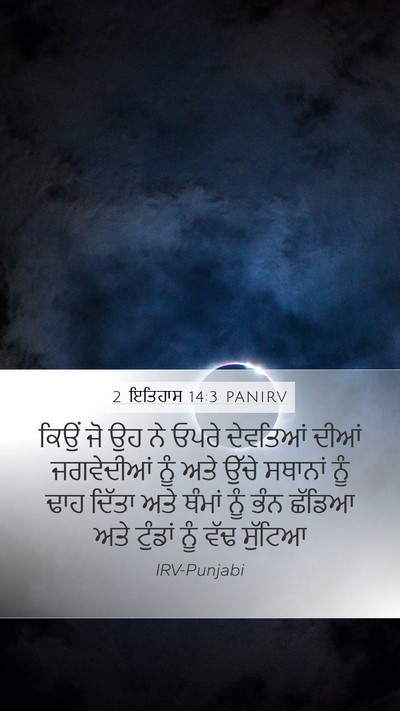 2 ਇਤਿਹਾਸ 14:3 PANIRV Bible Verse Image