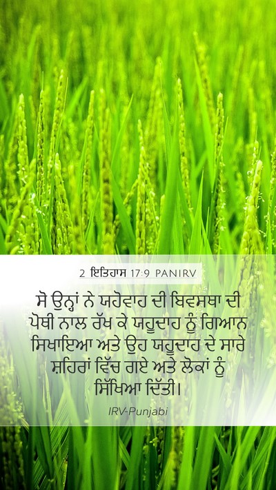 2 ਇਤਿਹਾਸ 17:9 PANIRV Bible Verse Image