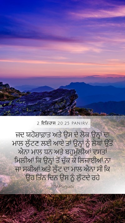 2 ਇਤਿਹਾਸ 20:25 PANIRV Bible Verse Image