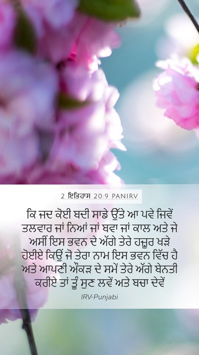 2 ਇਤਿਹਾਸ 20:9 PANIRV Bible Verse Image
