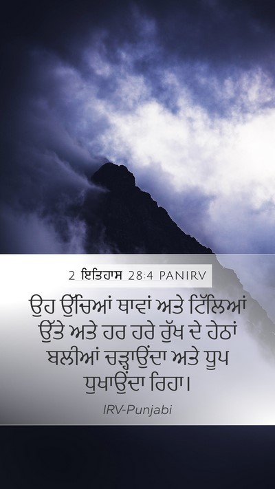 2 ਇਤਿਹਾਸ 28:4 PANIRV Bible Verse Image