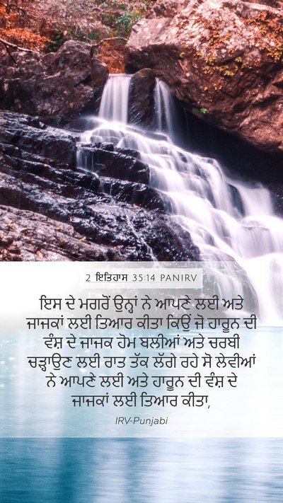 2 ਇਤਿਹਾਸ 35:14 PANIRV Mobile Phone Wallpaper - ਇਸ ਦੇ ਮਗਰੋਂ ਉਨ੍ਹਾਂ - Mobile Bible Verse Wallpaper
