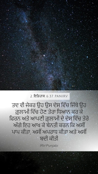 2 ਇਤਿਹਾਸ 6:37 PANIRV Bible Verse Image