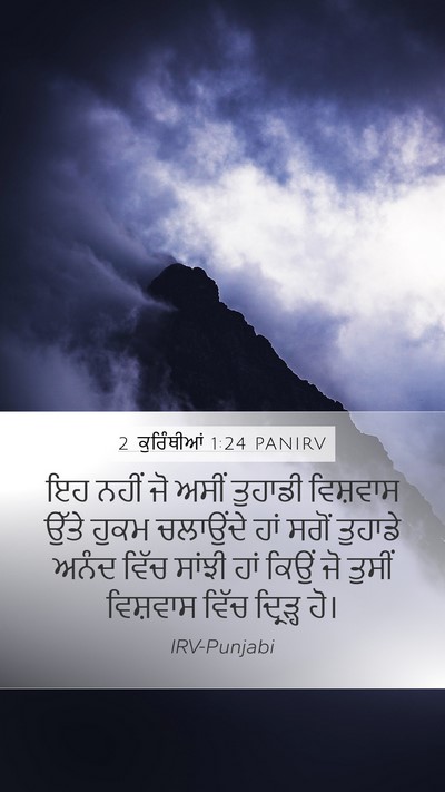2 ਕੁਰਿੰਥੀਆਂ 1:24 PANIRV Mobile Phone Wallpaper - ਇਹ ਨਹੀਂ ਜੋ ਅਸੀਂ - Mobile Bible Verse Wallpaper