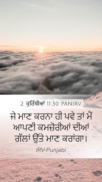 2 ਕੁਰਿੰਥੀਆਂ 11:30 PANIRV Bible Verse Image
