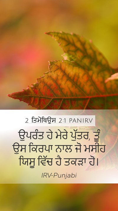 2 ਤਿਮੋਥਿਉਸ 2:1 PANIRV Bible Verse Image