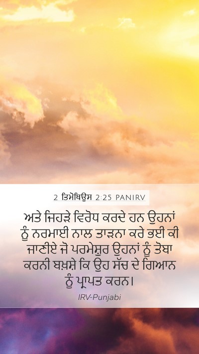 2 ਤਿਮੋਥਿਉਸ 2:25 PANIRV Bible Verse Image