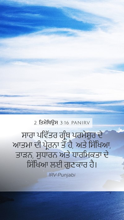 2 ਤਿਮੋਥਿਉਸ 3:16 PANIRV Bible Verse Image