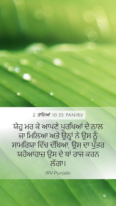 2 ਰਾਜਿਆਂ 10:35 PANIRV Bible Verse Image