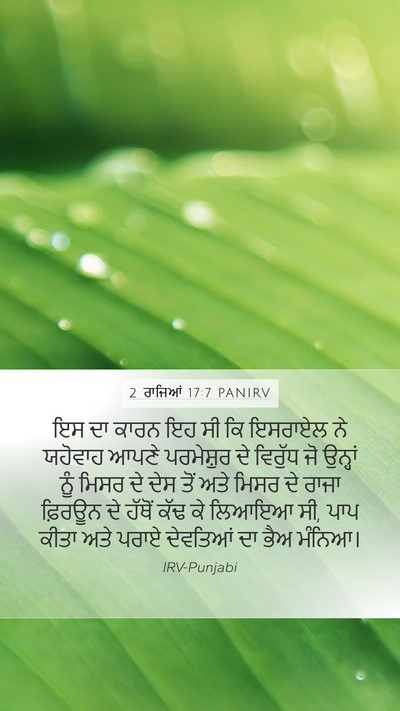 2 ਰਾਜਿਆਂ 17:7 PANIRV Bible Verse Image