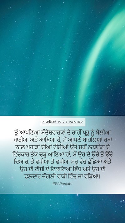 2 ਰਾਜਿਆਂ 19:23 PANIRV Bible Verse Image