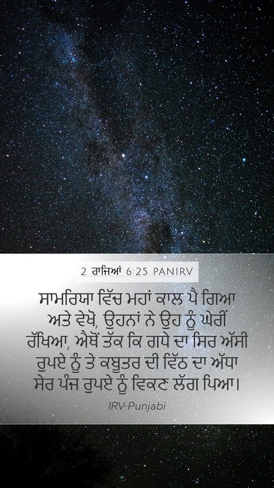 2 ਰਾਜਿਆਂ 6:25 PANIRV Bible Verse Image