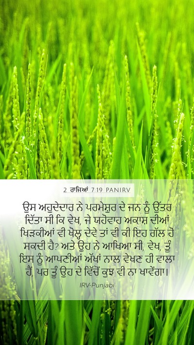 2 ਰਾਜਿਆਂ 7:19 PANIRV Bible Verse Image