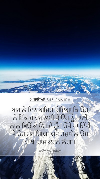 2 ਰਾਜਿਆਂ 8:15 PANIRV Mobile Phone Wallpaper - ਅਗਲੇ ਦਿਨ ਅਜਿਹਾ - Mobile Bible Verse Wallpaper