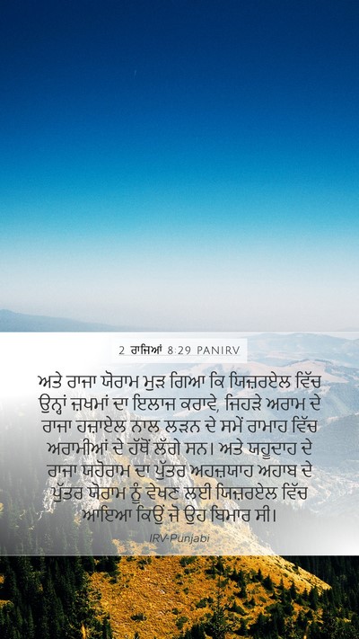 2 ਰਾਜਿਆਂ 8:29 PANIRV Bible Verse Image