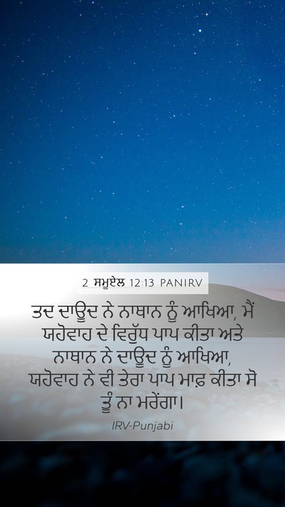 2 ਸਮੂਏਲ 12:13 PANIRV Bible Verse Image