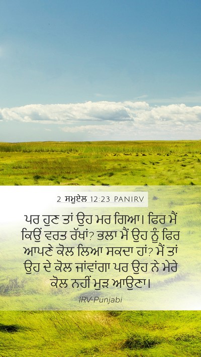 2 ਸਮੂਏਲ 12:23 PANIRV Mobile Phone Wallpaper - ਪਰ ਹੁਣ ਤਾਂ ਉਹ ਮਰ - Mobile Bible Verse Wallpaper