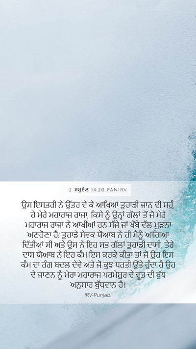 2 ਸਮੂਏਲ 14:20 PANIRV Bible Verse Image