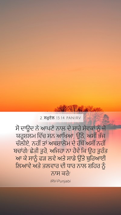 2 ਸਮੂਏਲ 15:14 PANIRV Bible Verse Image