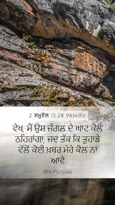 2 ਸਮੂਏਲ 15:28 PANIRV Mobile Phone Wallpaper - ਵੇਖ, ਮੈਂ ਉਸ ਜੰਗਲ ਦੇ - Mobile Bible Verse Wallpaper
