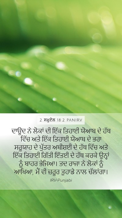 2 ਸਮੂਏਲ 18:2 PANIRV Mobile Phone Wallpaper - ਦਾਊਦ ਨੇ ਲੋਕਾਂ ਦੀ - Mobile Bible Verse Wallpaper